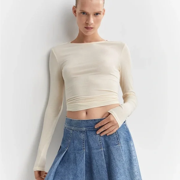 Mango Denim Mini Skirt - Picture 7 of 9